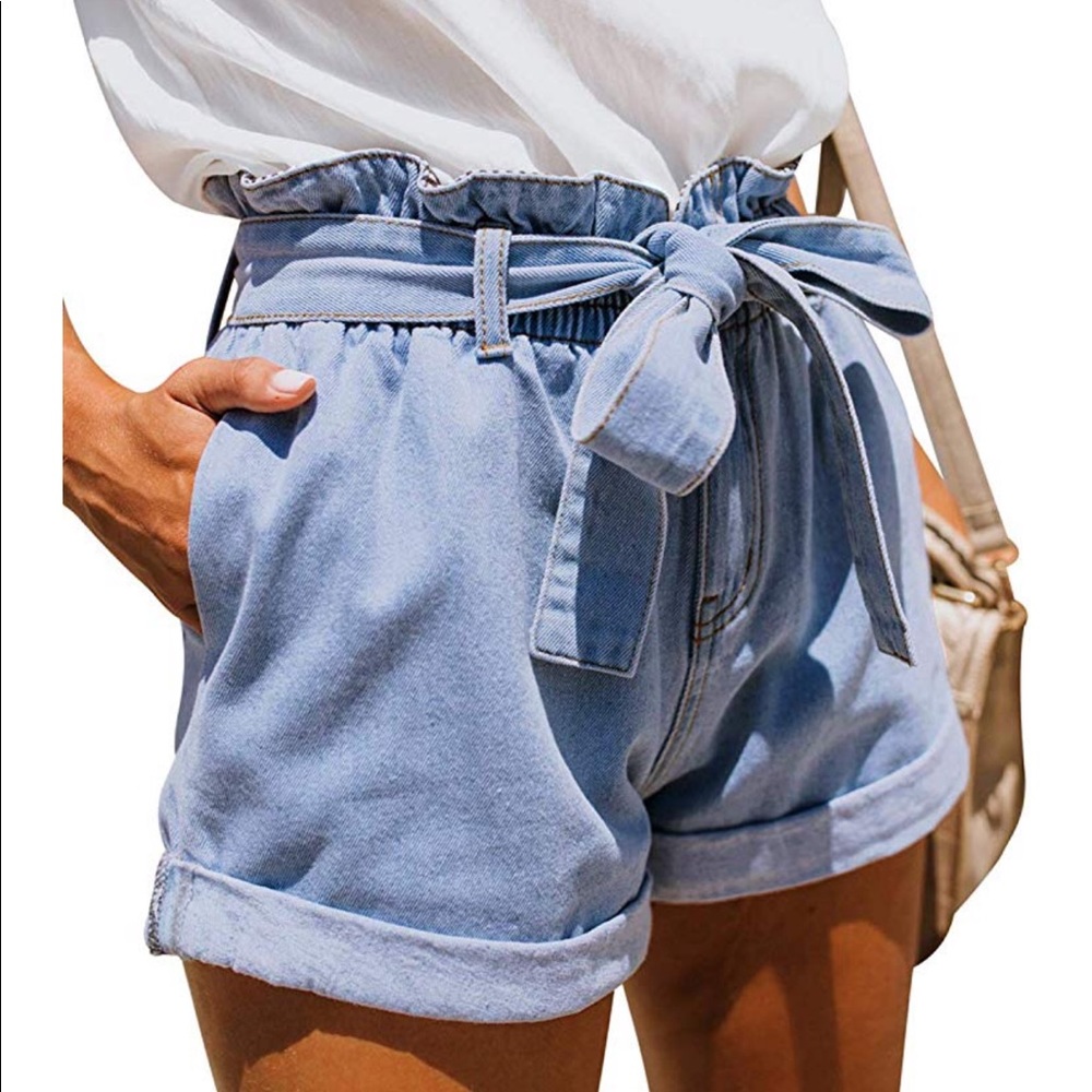High waisted denim shorts jeans